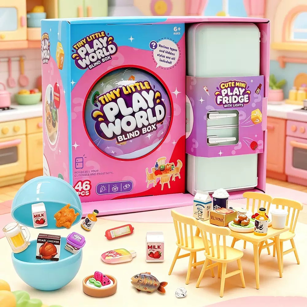 Bistro Table Set - Набор игрушек-сюрпризов «Мини-холодильник» 4-х цветов |
