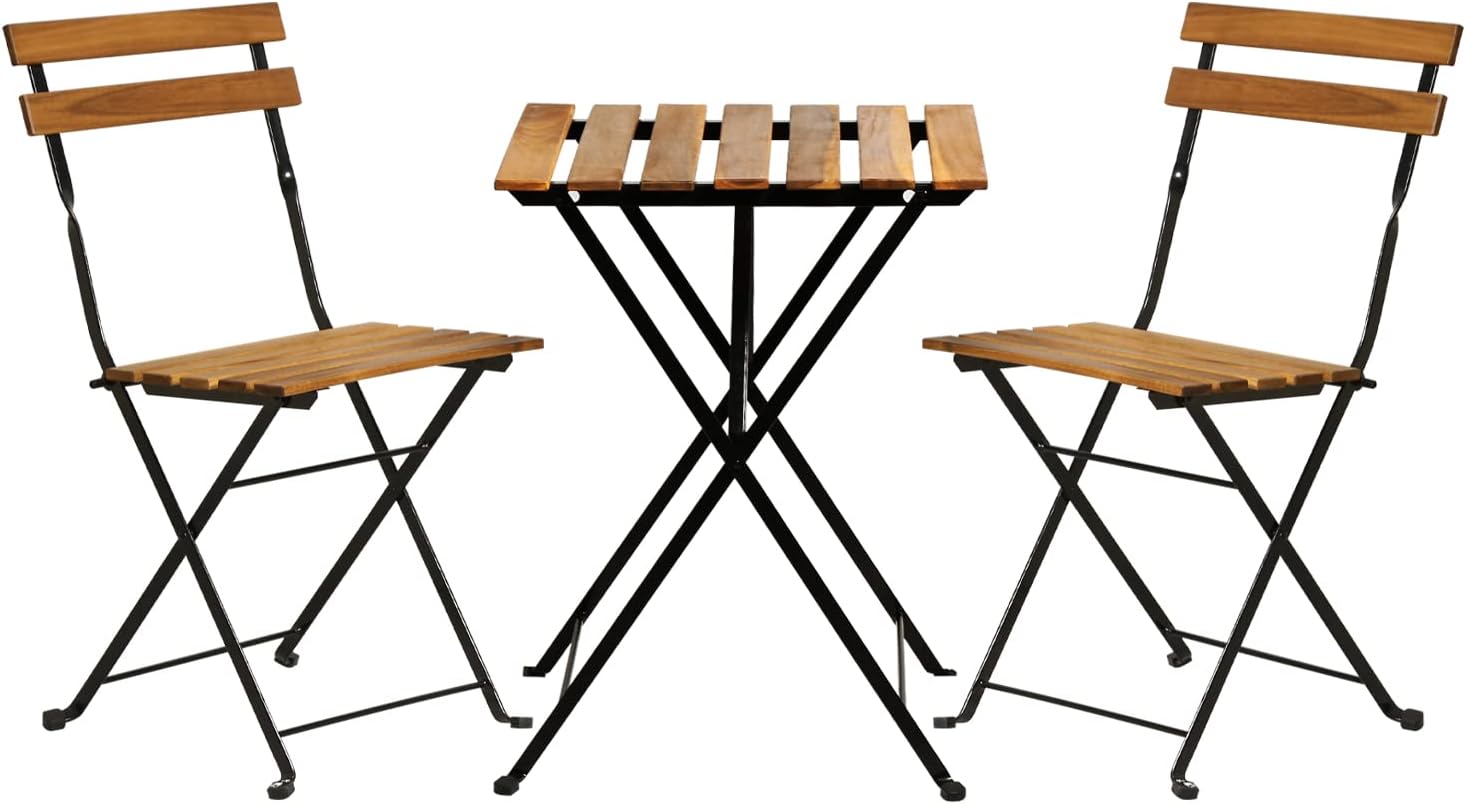Bistro Table Set - Складной комплект для патио из натурального