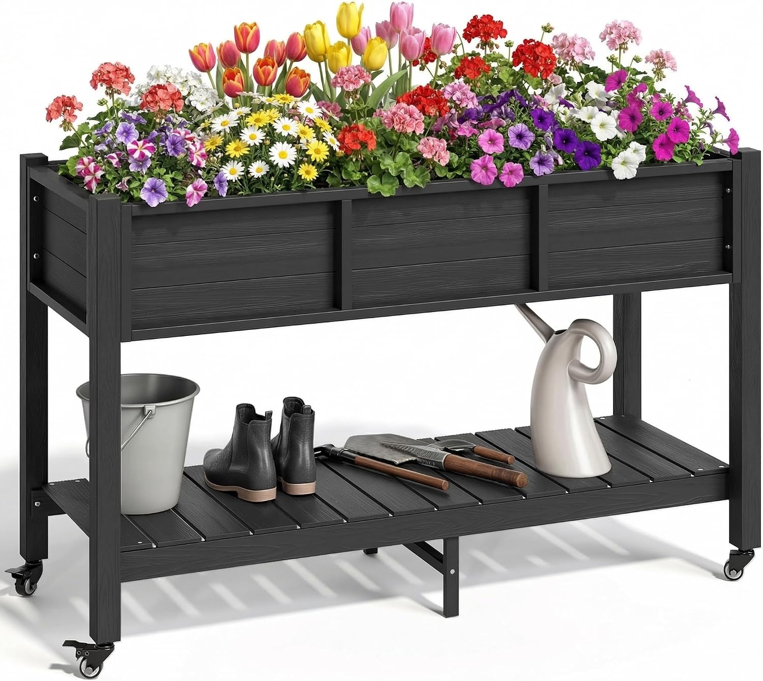Garden Storage Box - Приподнятная грядка на колесах, контейнер для