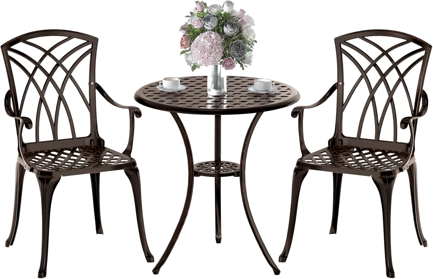 Bistro Table Set - Бронзовый литой алюминиевый 3-компонентный набор для