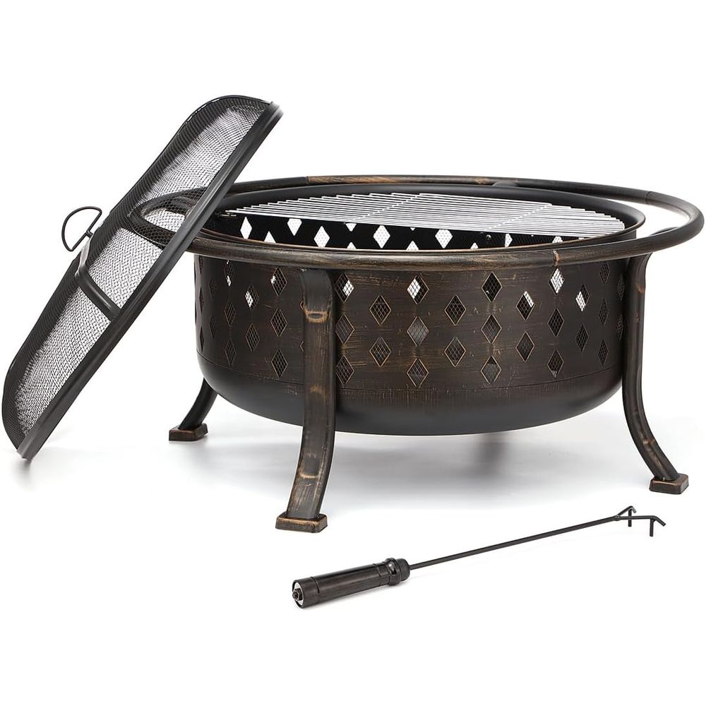 36-дюймовое уличное костровое  – обзор и цена Fire Pit Bowl