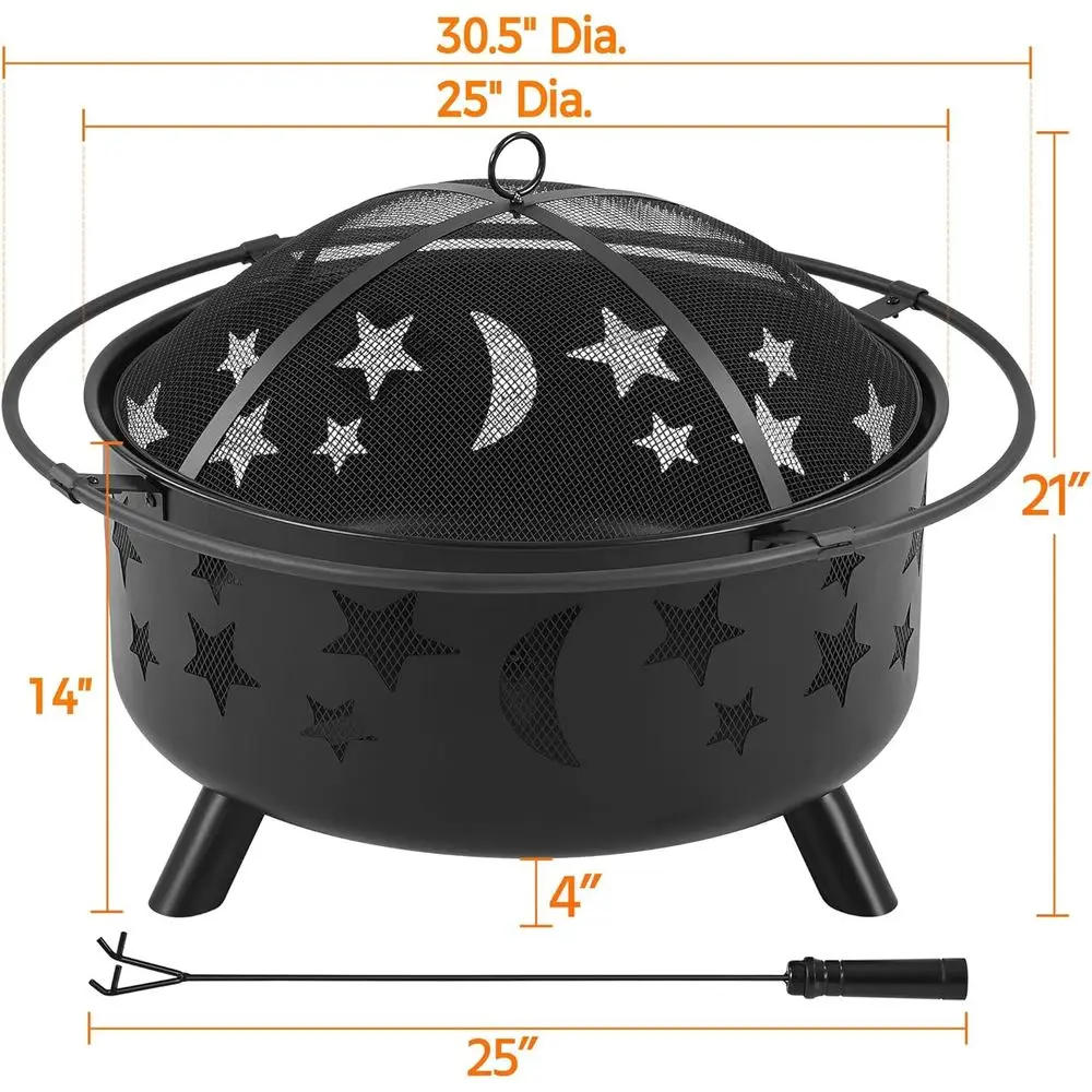 Большой уличный очаг для костр – обзор и цена Fire Pit Bowl