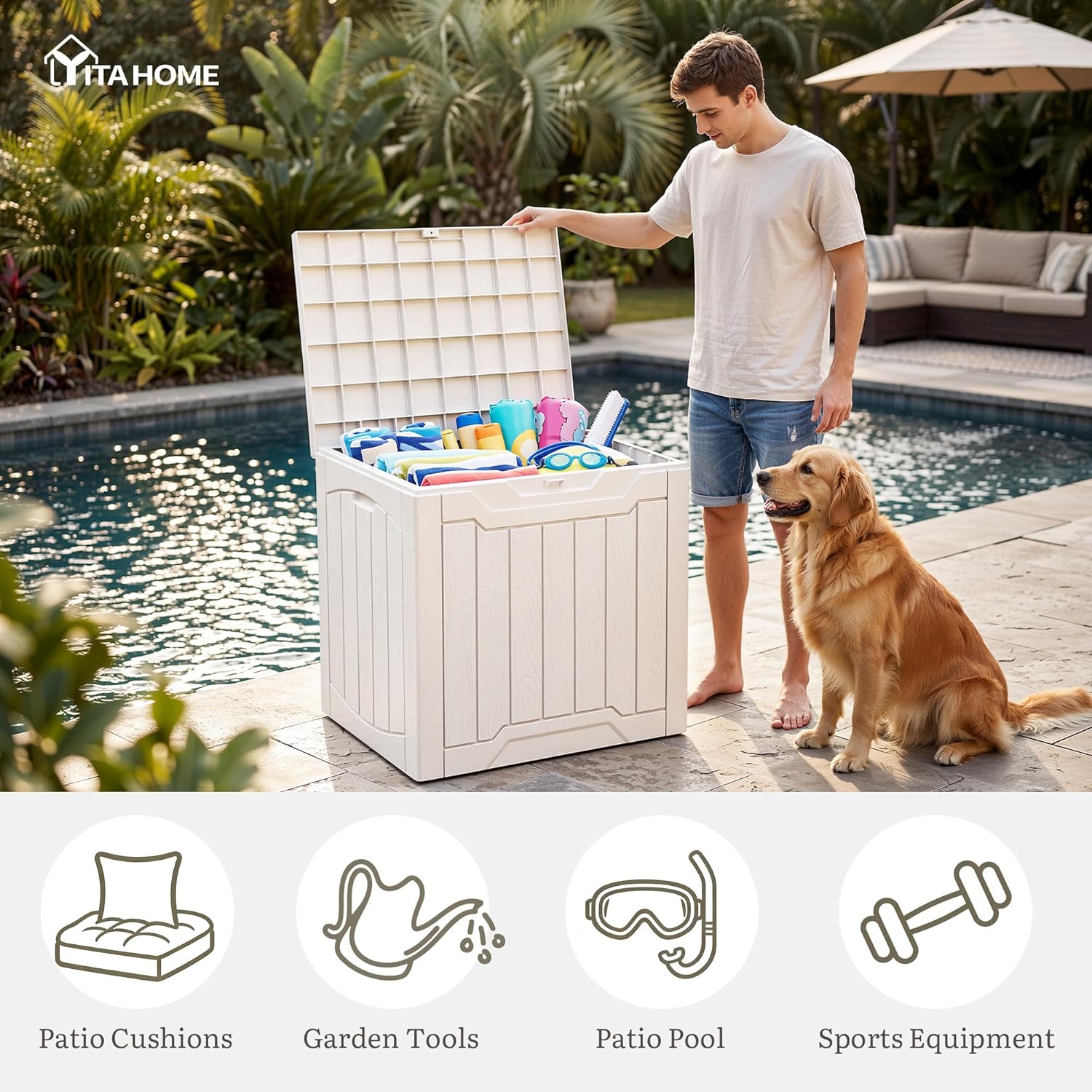 Набор из 2-х запираемых уличны – обзор и цена Garden Storage Box