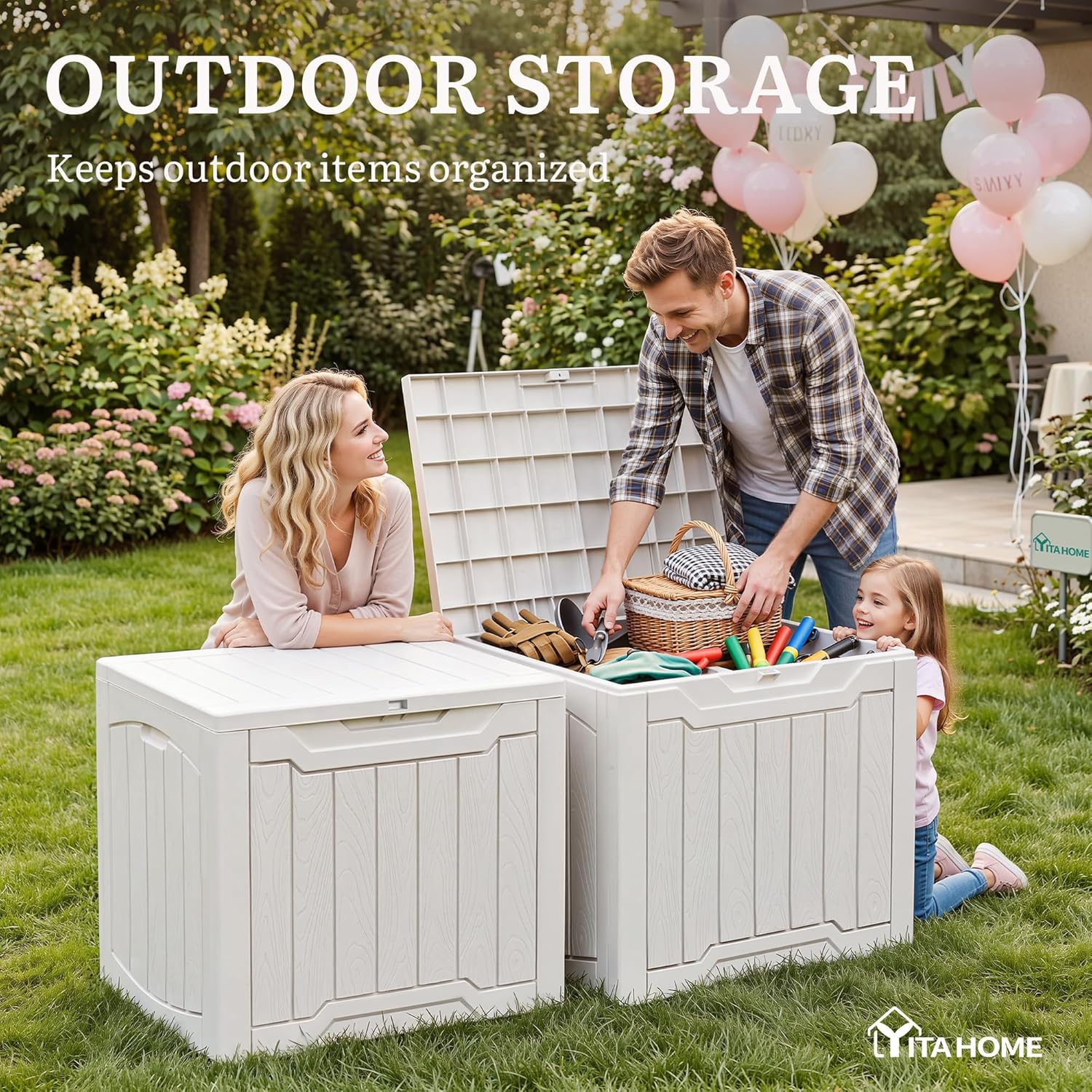 Набор из 2-х запираемых уличны – обзор и цена Garden Storage Box