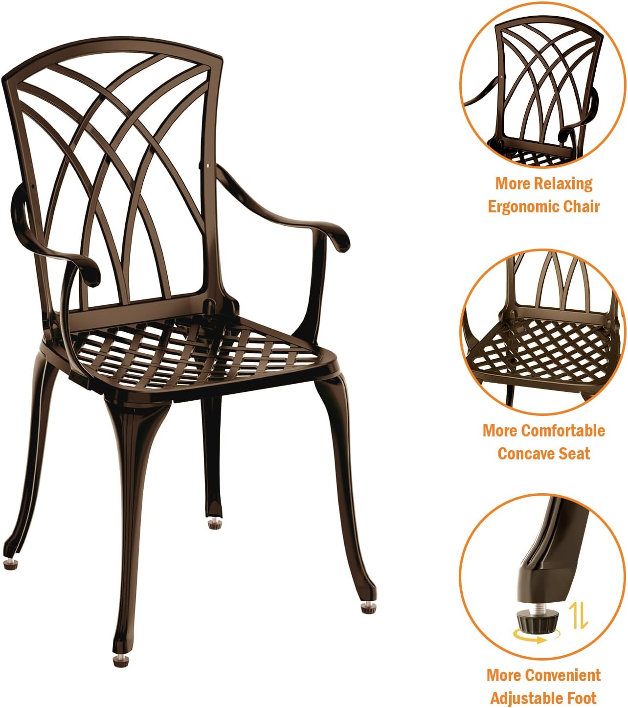 Бронзовый литой алюминиевый 3- – обзор и цена Bistro Table Set