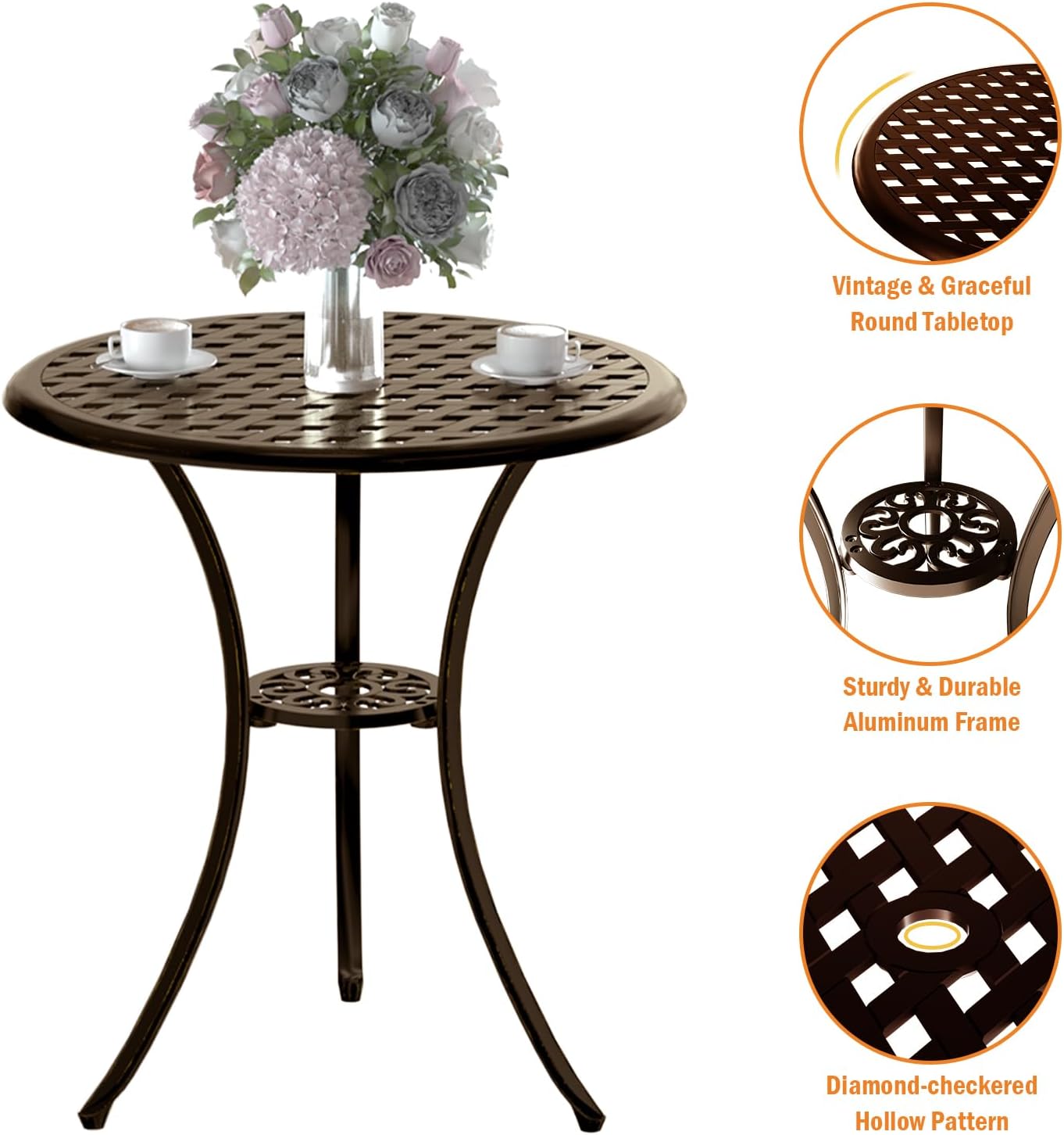 Бронзовый литой алюминиевый 3- – обзор и цена Bistro Table Set