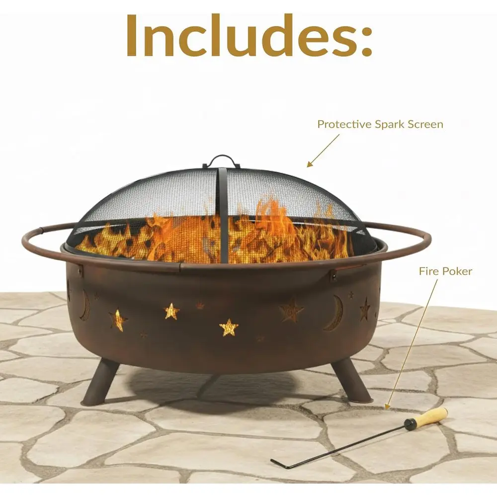 42-дюймовое уличное костровое  – обзор и цена Fire Pit Bowl