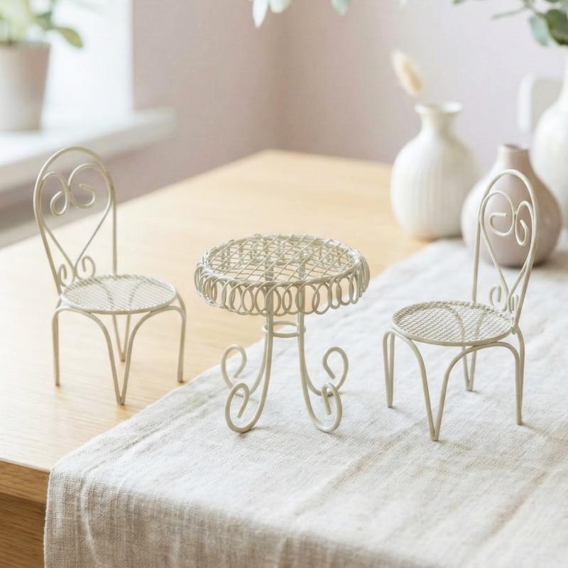 1/3 шт. Миниатюрная железная м – обзор и цена Bistro Table Set