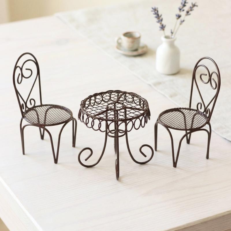 1/3 шт. Миниатюрная железная м – обзор и цена Bistro Table Set