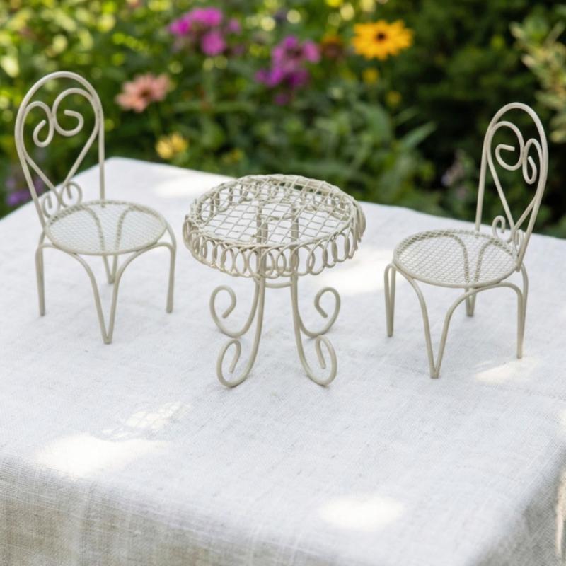 1/3 шт. Миниатюрная железная м – обзор и цена Bistro Table Set